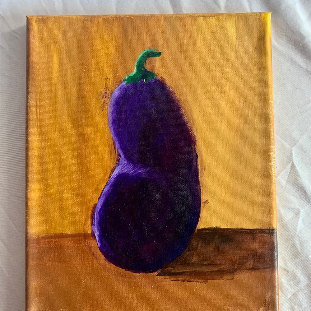 original‎ oil painting "Eggplant"